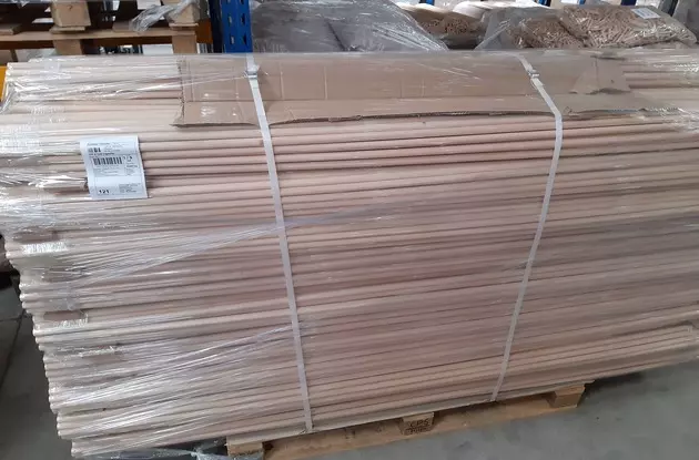 Photo d'une palette de bâtons en bois woodex
